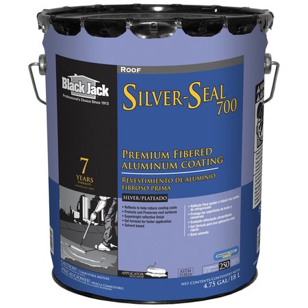 BLACK JACK Silver-Seal 700 High-Gloss Silver Fibered Aluminum Roof Coating 5 gal 5177-A-30